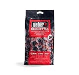 Weber 17591 - Briquetas de carbón vegetal para barbacoa, 8 kg